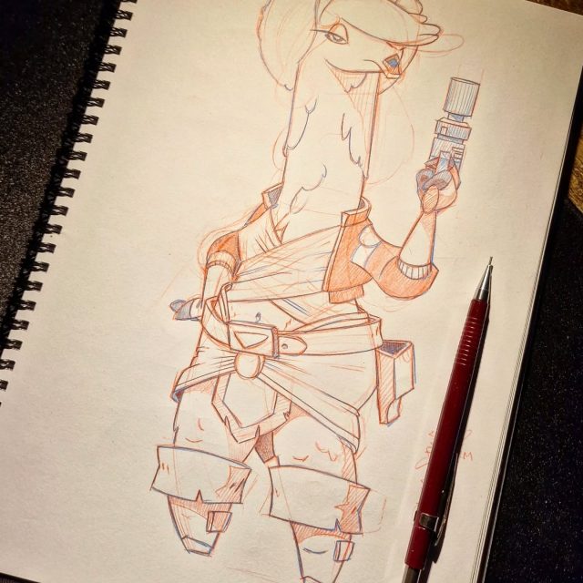 Starllama: Alpaca lypto.

#sketchbooking #doodleart #doodle #characterdesign